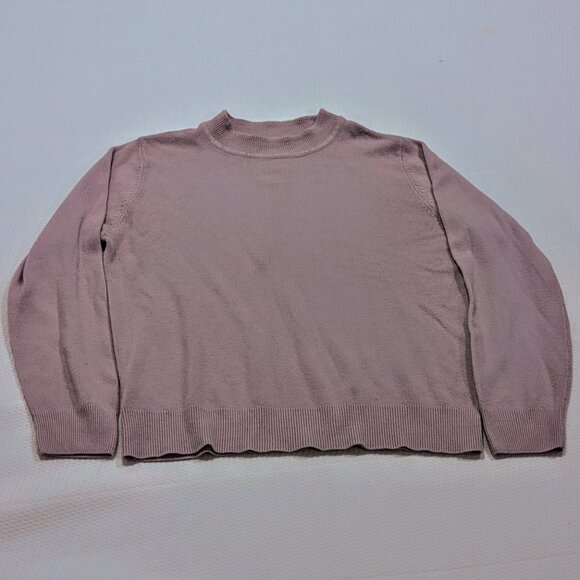 Sag Harbor Long Sleeve Lilac Purple Mock Neck Turtleneck Sweater, Size Large - Picture 3 of 4